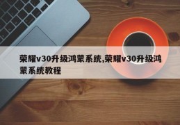 荣耀v30升级鸿蒙系统,荣耀v30升级鸿蒙系统教程