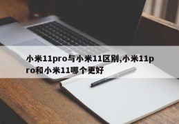 小米11pro与小米11区别,小米11pro和小米11哪个更好