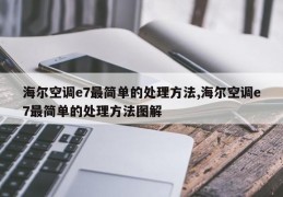 海尔空调e7最简单的处理方法,海尔空调e7最简单的处理方法图解