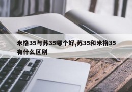 米格35与苏35哪个好,苏35和米格35有什么区别