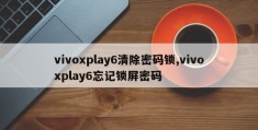 vivoxplay6清除密码锁,vivoxplay6忘记锁屏密码