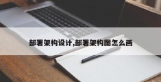 部署架构设计,部署架构图怎么画