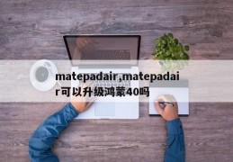 matepadair,matepadair可以升级鸿蒙40吗