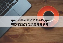 ipadid密码忘记了怎么办,ipadID密码忘记了怎么办才能解开