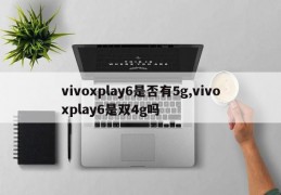 vivoxplay6是否有5g,vivoxplay6是双4g吗