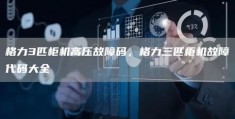 格力柜机显示e1,格力柜机显示e1怎么解决