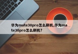 华为mate30pro怎么刷机,华为mate30pro怎么刷机?