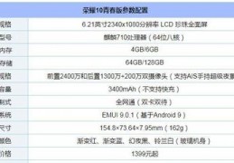 荣耀8青春版参数配置详细,荣耀8青春版高配版