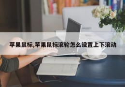 苹果鼠标,苹果鼠标滚轮怎么设置上下滚动