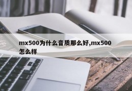 mx500为什么音质那么好,mx500 怎么样