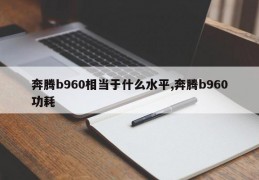 奔腾b960相当于什么水平,奔腾b960功耗