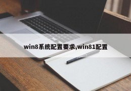 win8系统配置要求,win81配置